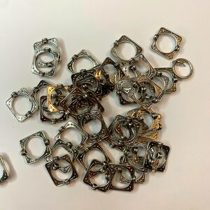 Bead frames pewter 1cm (40 pc)